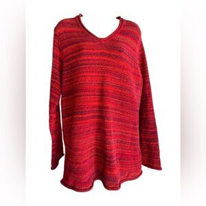 Vintage Crazy horse Sweater striped knit western Pullover unique and rainbow